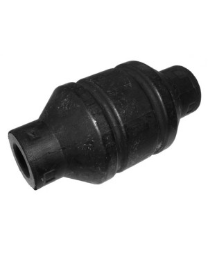 Rubber metal bushing, shock absorber