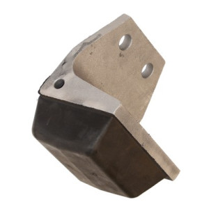 Stroke buffer, leaf spring